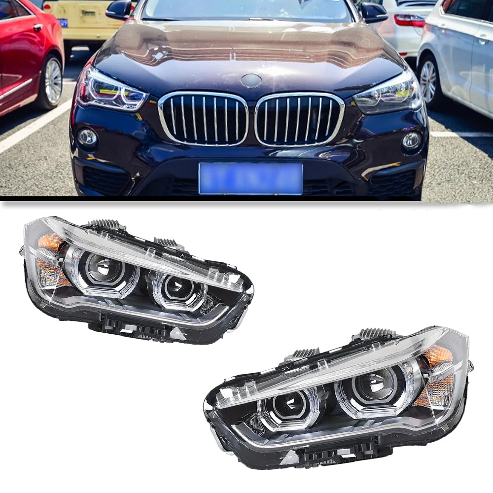 Headlight For BMW X1 F48 20 16-20 20 F49 Car Front Lamps DRL Styling Yellow Turn Signal Headlights Assembly