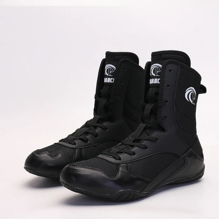 Mens and Womens Professional Boxing Boots Mens 36-45 Lightweight Wrestling Shoes High Quality Mesh Breathable Boxing Sneakers 240619