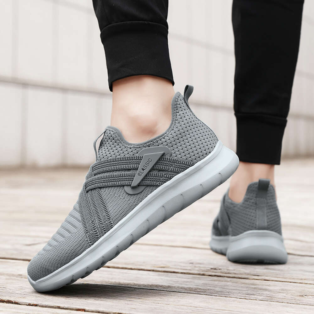 Classic Men Breathable Sneakers For Man Outdoor Light Mesh Slip On Walking Shoes Tenis Zapatillas De Hombre Ddmysaturn