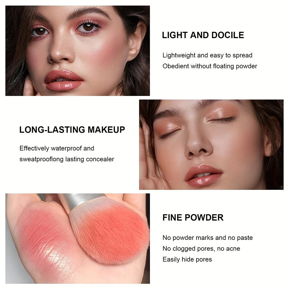 12-Color Iron Box Blusher Multi-Color Cream Concealer Plate Contour and Highlighter Palette Makeup Blush Face 240618
