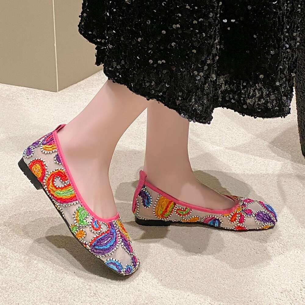 Large Summer Temu New Women S Fashion Seven Color Glow Mesh Hollow Flat Sole Single Shoes Ddmysaturn