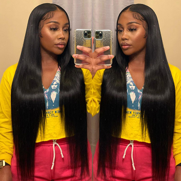 Ishow 14-40inch Long HD Transparent Lace Front Wig Human Hair Wigs 13x4 13x6 5x5 4x4 Natural Color Yaki Straight Curly Water Loose Deep Body Headband 