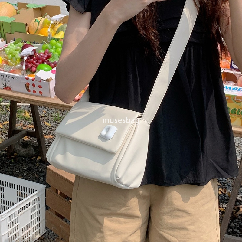 New Fashionable and Trendy Soft Leather Women Bag with Unique Texture Design Soft Cloud Bag Crossbody Small Square Bag Casual Versatile Shoulder Bag