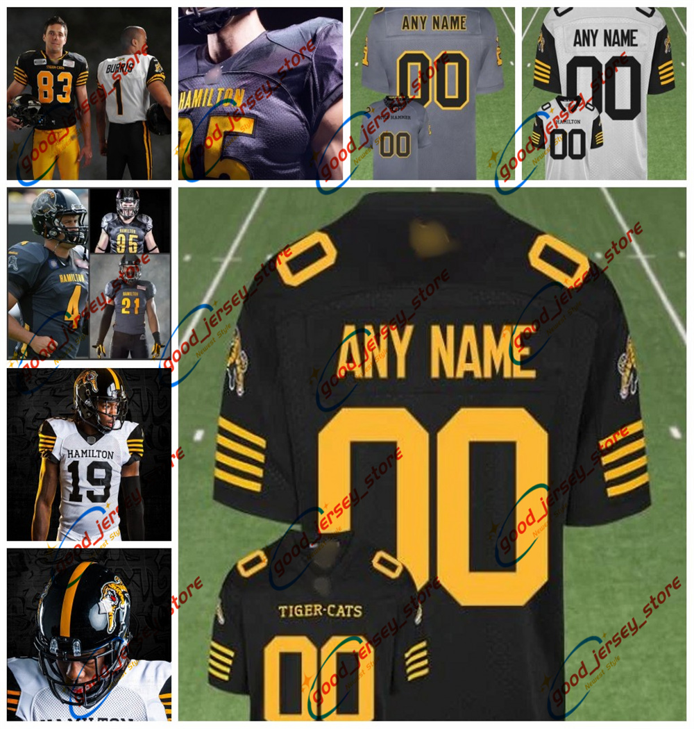 Custom Hamilton Tiger Cats Football Jersey Various Player Options Polyester Red and Black Breathable Machine Washable 2024 new