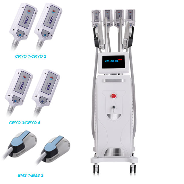 Cryo+EMS 2 In 1 Slimming Machine 10.4 Inch Two Cryo Hand Two EMS Hand 4 Handles Fat Freeze Cryolipolysis Slim Machine