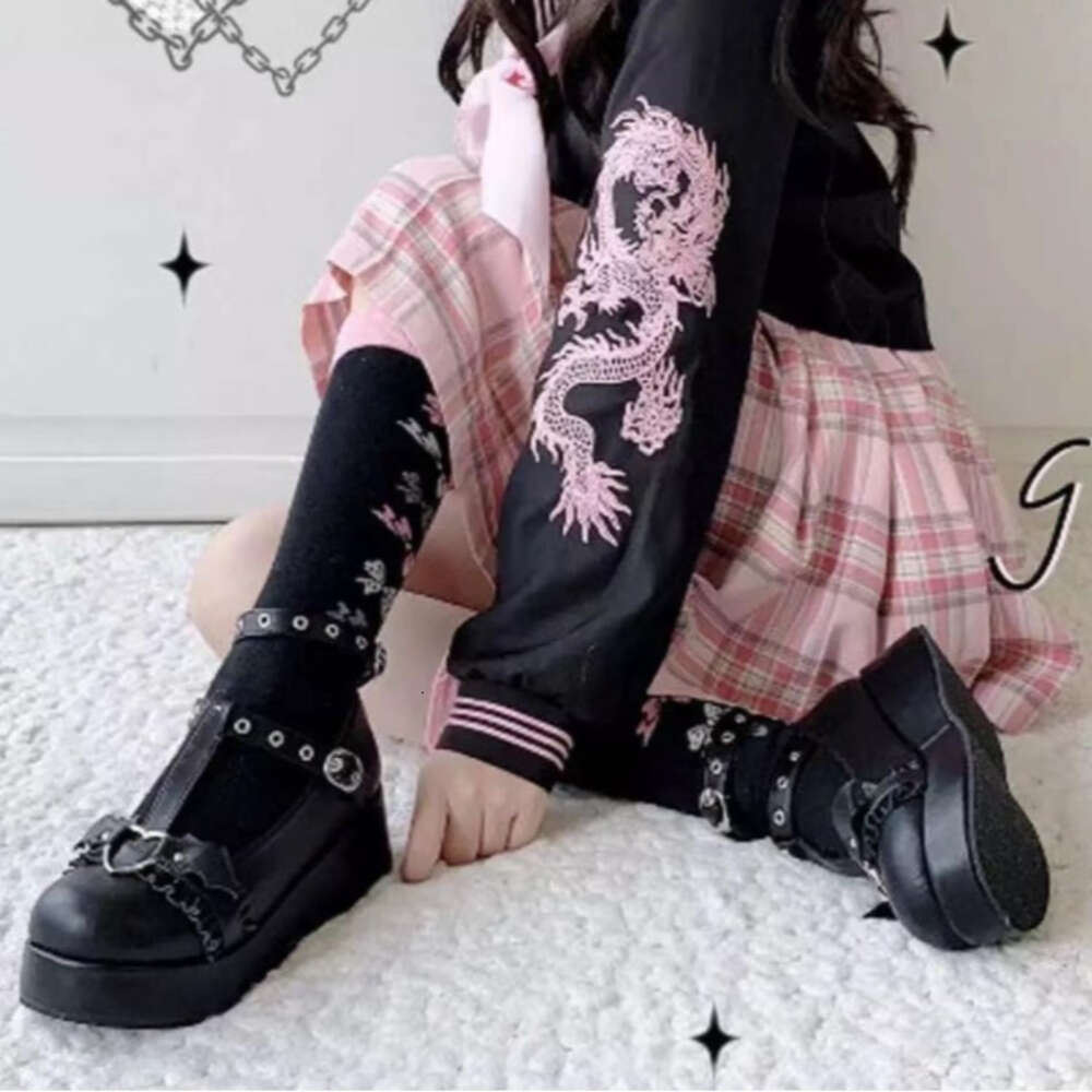 New Large Spring Women S Cosplay Lolita Slope Heels JK Sailor Shoes Ddmysaturn