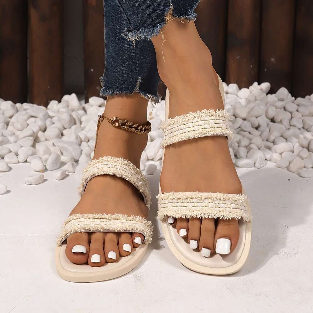 Size Summer Large New For Women Romantic Beach Gentle Small Fragrant Flat Slippers Ddmysaturn