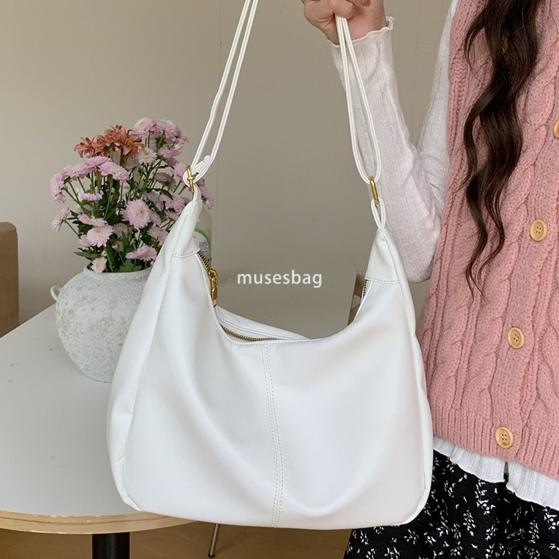 High end niche design large capacity, pink student class leisure commuting tote large bag new casual versatile one shoulder crossbody bag for women