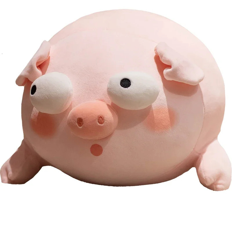 Kawaii Ugly Pig Plush Toy Big Eyes Round Doll Super Soft Sleep Toy Creative Ugly Doll Strange Filling Toy Gift 240529
