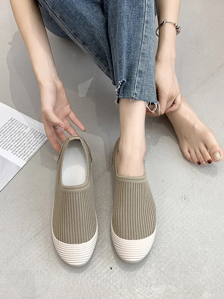 Breathable Shoes Comfortable Flat Casual Shoes Mesh Casual Vulcanized Shoes Womens Shoes Daily All-match Womens Shoes 240619