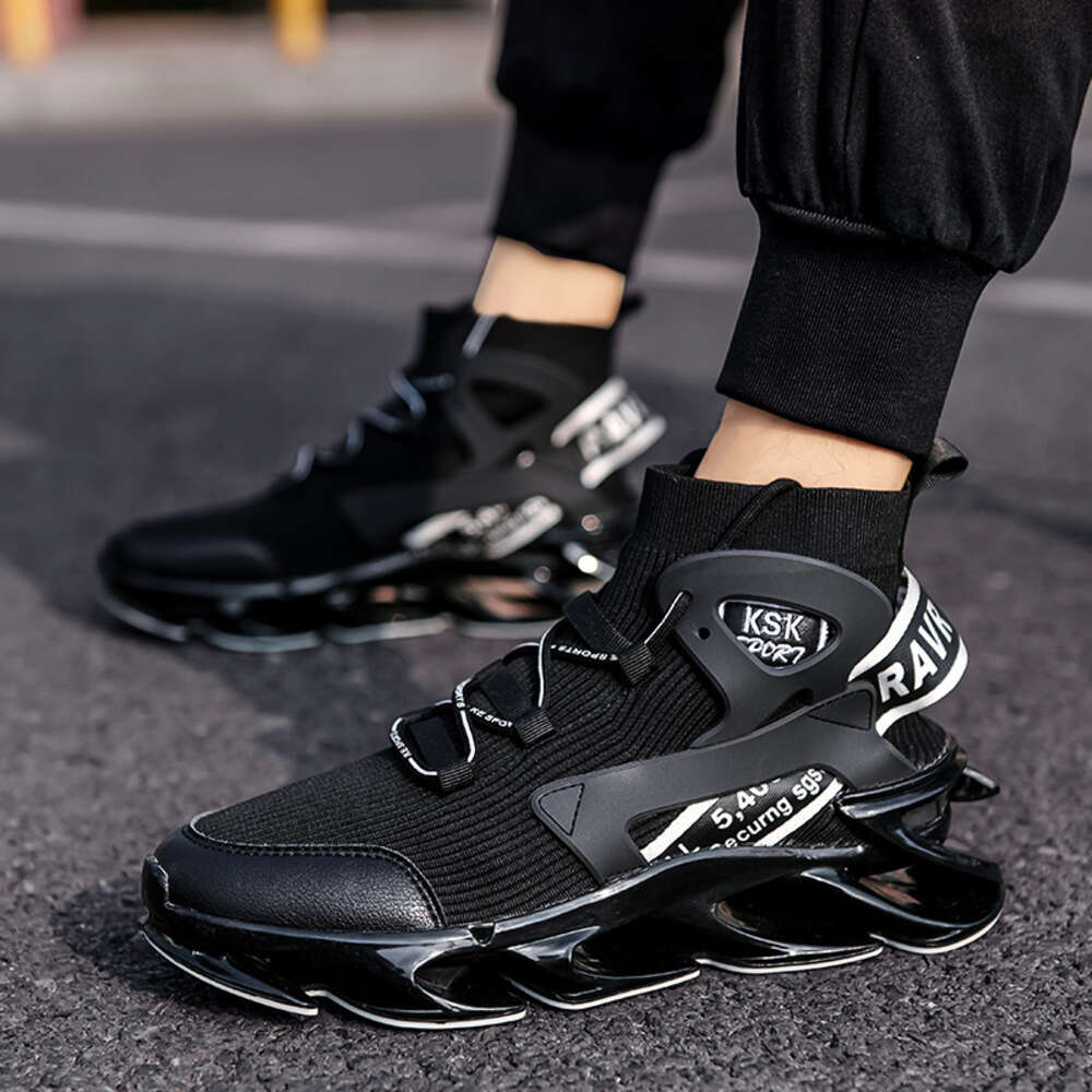 Men High Top S With Thick Soles Trendy Mesh Surface Breathable Fly Woven Shoes Sports And Leisure Ddmysaturn