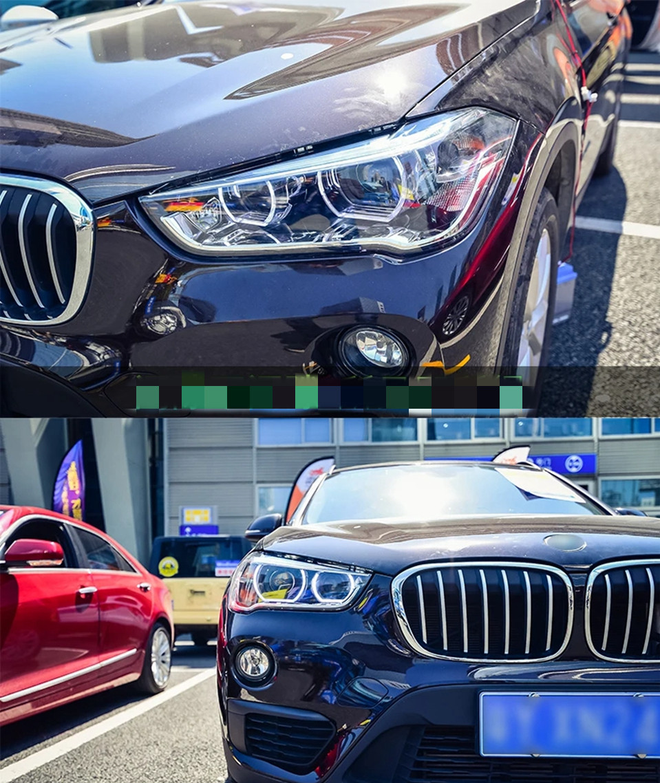 Headlight For BMW X1 F48 20 16-20 20 F49 Car Front Lamps DRL Styling Yellow Turn Signal Headlights Assembly