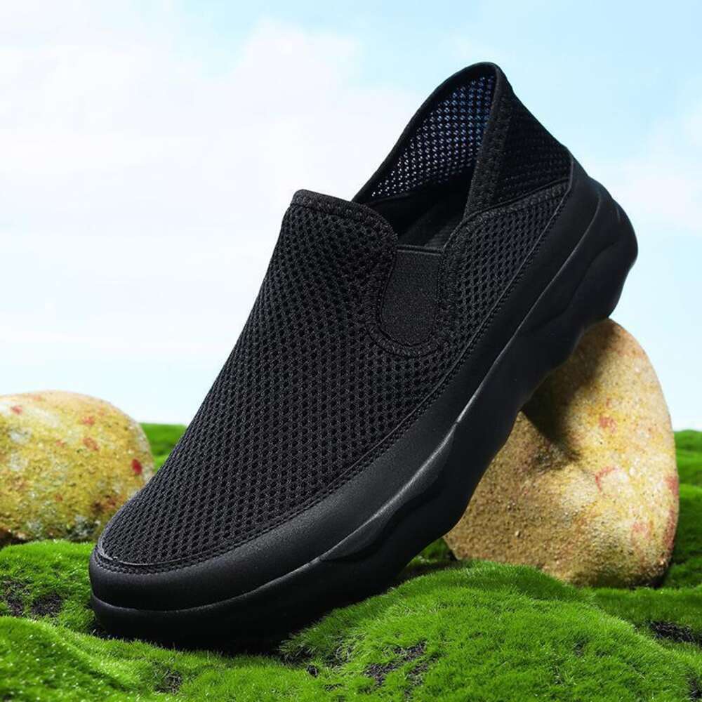 Running Casual Summer Sneakers Sport Shoes Men Loafers Breathable Slip On Lightweight Mesh Walking Zapatillas Hombre Ddmysaturn