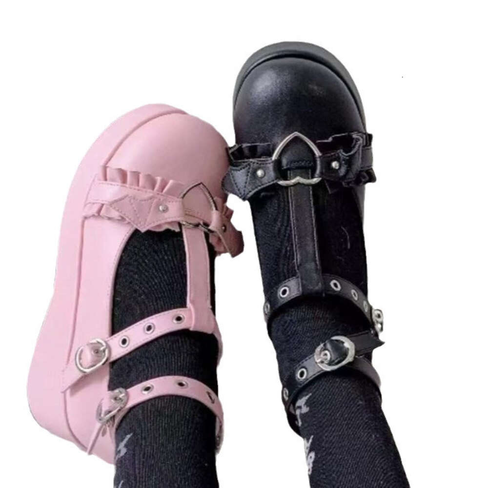 New Large Spring Women S Cosplay Lolita Slope Heels JK Sailor Shoes Ddmysaturn