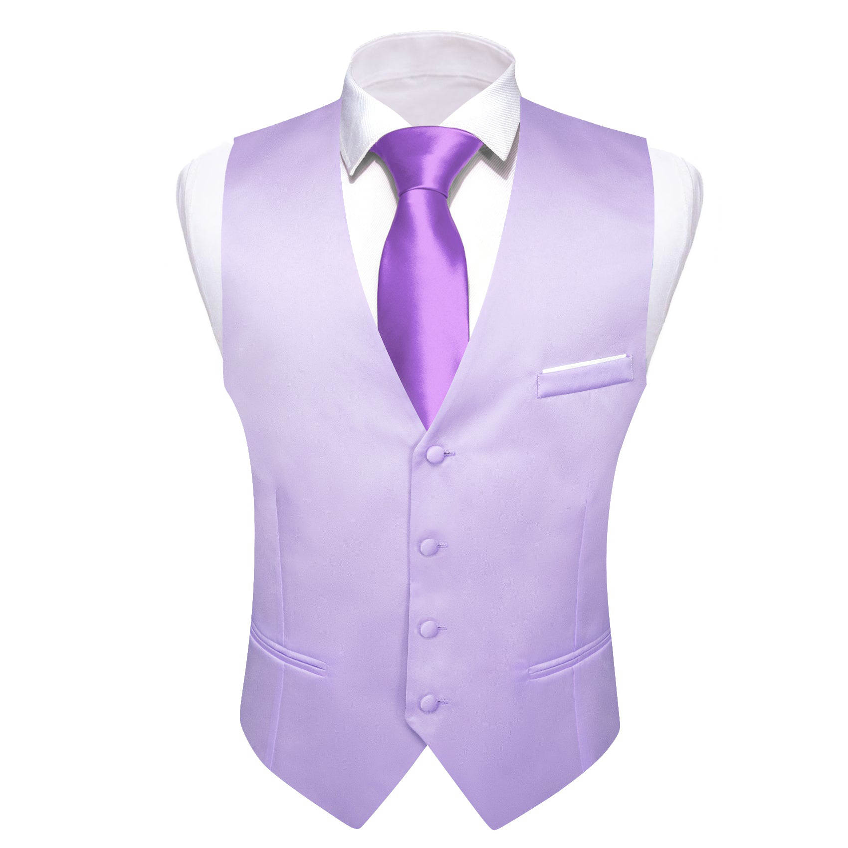 Formal Custom Made Men Vest Purple Solid Color Single Breasted Business Waistcoat Men's Clothing