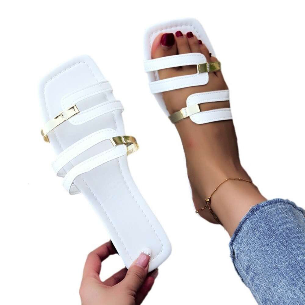 Size Summer Large New Women S Cross Small Fresh Beach Instagram One Line Slippers Ddmysaturn