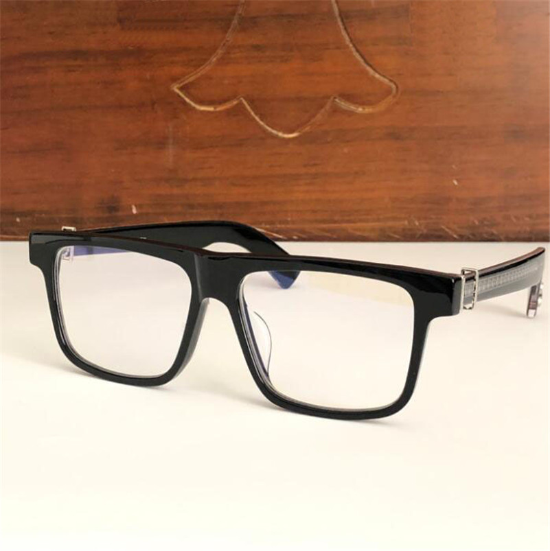 New vintage eyeglass square frame design CHR glasses prescription steampunk style men transparent lens clear protection eyewear