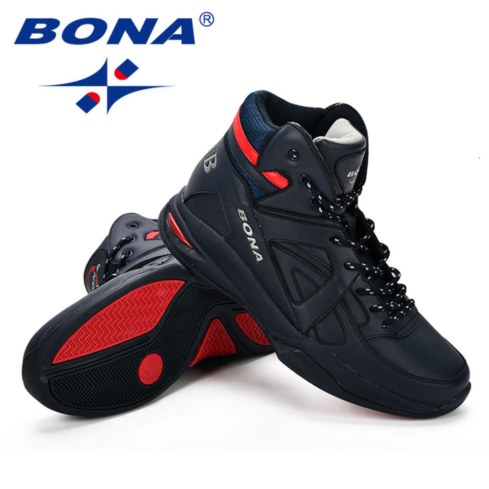 Baskets Homme BONA Basketball Cow Split Outdoor Flat High Top Sport Shoes Men Trainers Zapatillas Comfy Ddmysaturn