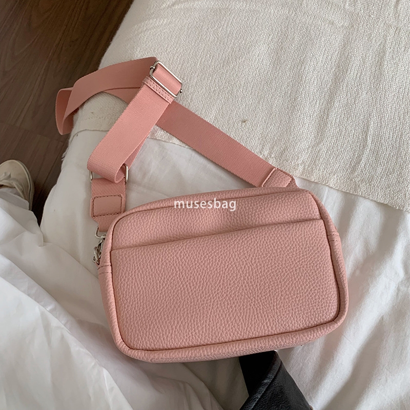 Trendy and fashionable versatile women's bag new solid color PU crossbody bag women's small bag, women's shoulder bag small square bag