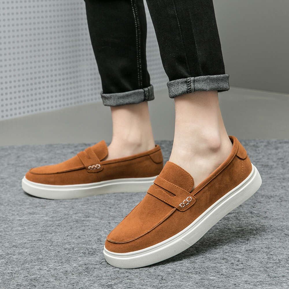 Large Sized New Suede Fashion Runway Sets Leather For Men S Personalized Business And Leisure Board Shoes Ddmysaturn