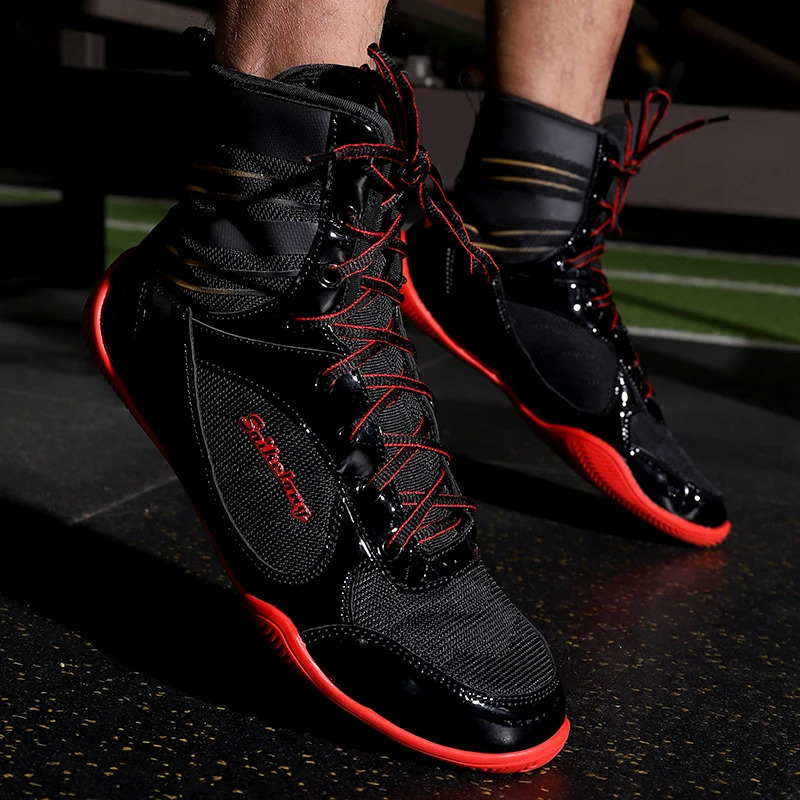 Ultralight Men Professional Women Kids Bo Sneakers Fighting Weightlifting Shoes Non-slip High Top Wrestg Training Boots 240