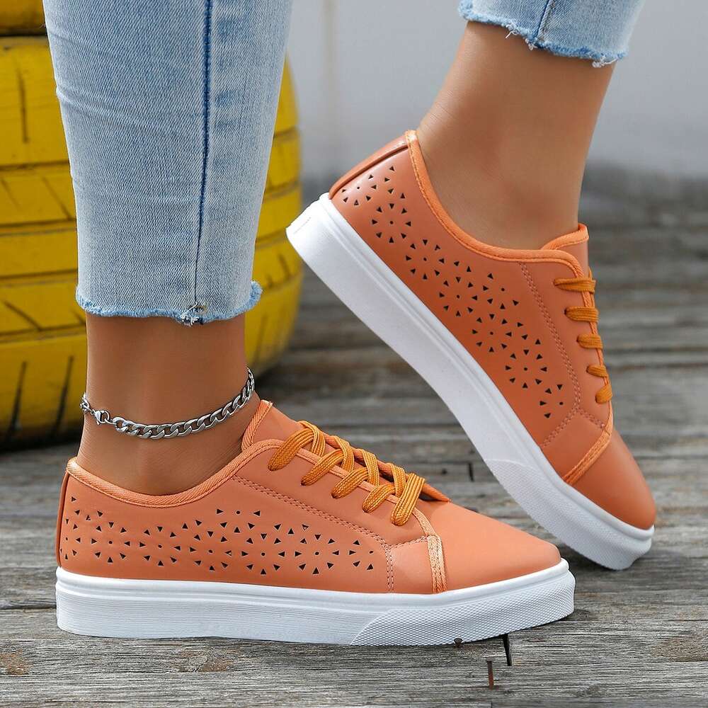 Size Spring Large Women S Fashionable And Versatile Casual Round Toe Flat Bottomed Sneakers Sports Boards Ddmysaturn