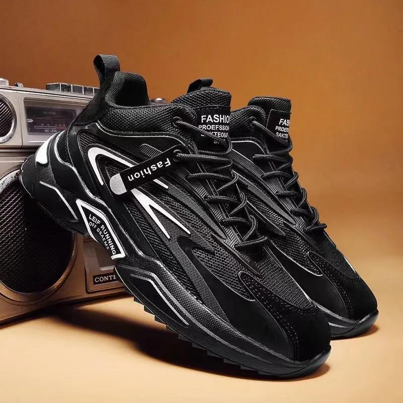 Spring New Men Casual Fly Woven Breathable Fish Scale Mesh Sports Running Blade Shoes