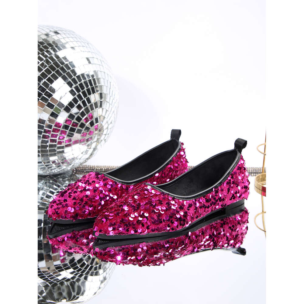 Oversized Flat Spring Shoes For Women S Fashion Backless Sequins Casual Single Shoe Blinding Ddmysaturn