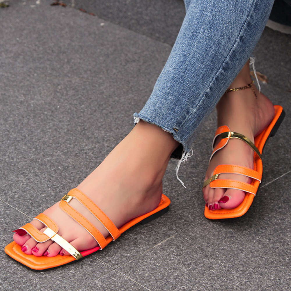 Size Summer Large New Women S Cross Small Fresh Beach Instagram One Line Slippers Ddmysaturn