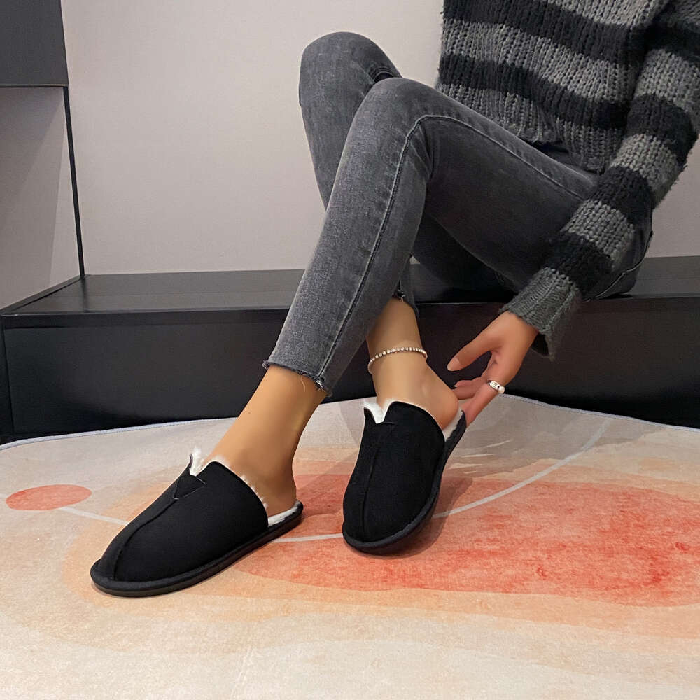 Size Winter Large For Women Comfortable And Warm At Home Flat Bottomed Cotton Slippers Ddmysaturn