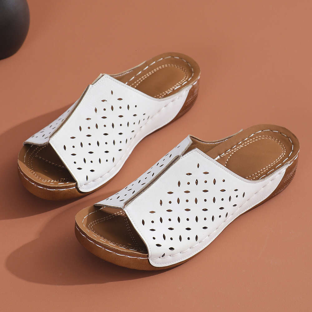 Women Large New S Thick Sole Flyline Roman Windfish Mouth Slope Heel Sandals Ddmysaturn
