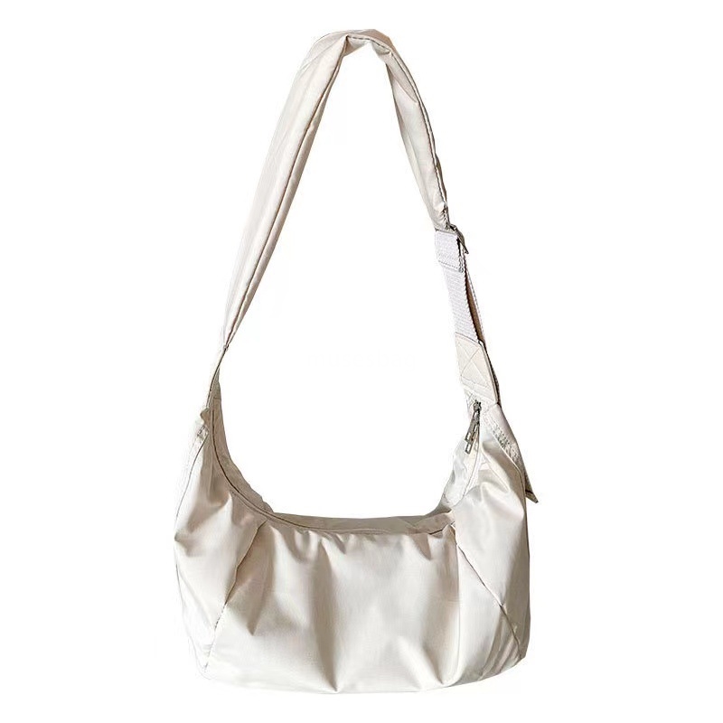 Street Trendy Canvas Bag Spring/Summer New Fashionable Straddle Dumpling Bag Personalized Down Cotton Trendy Women's Shoulder Bag