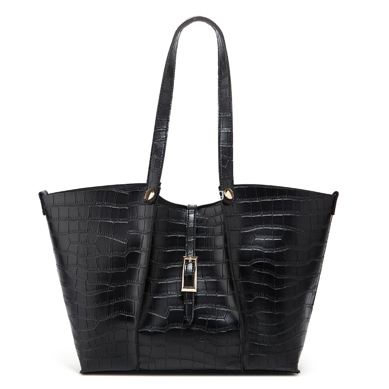Fashionable women's designer classic retro multifunctional bag with crocodile pattern simple and large capacity practical tote combination bag on