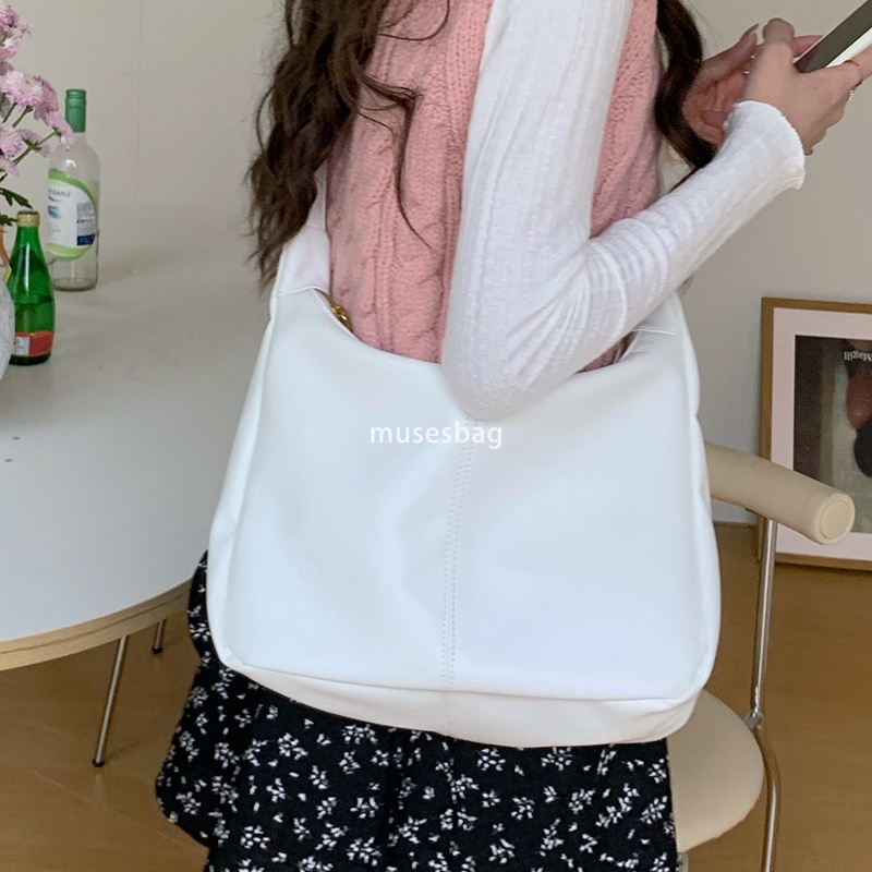 High end niche design large capacity, pink student class leisure commuting tote large bag new casual versatile one shoulder crossbody bag for women