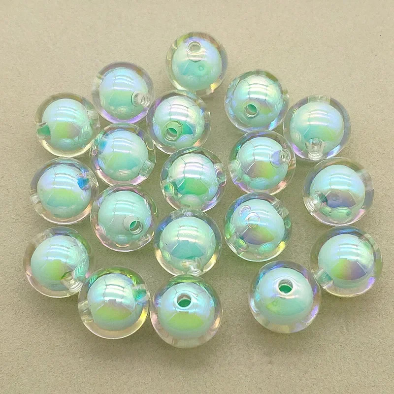 Arrival 16mm 100pcs UV Effect Round Beads In Beads For Handmade Bracelet/Earrings/Necklace DIY Parts Jewelry Findings 240620