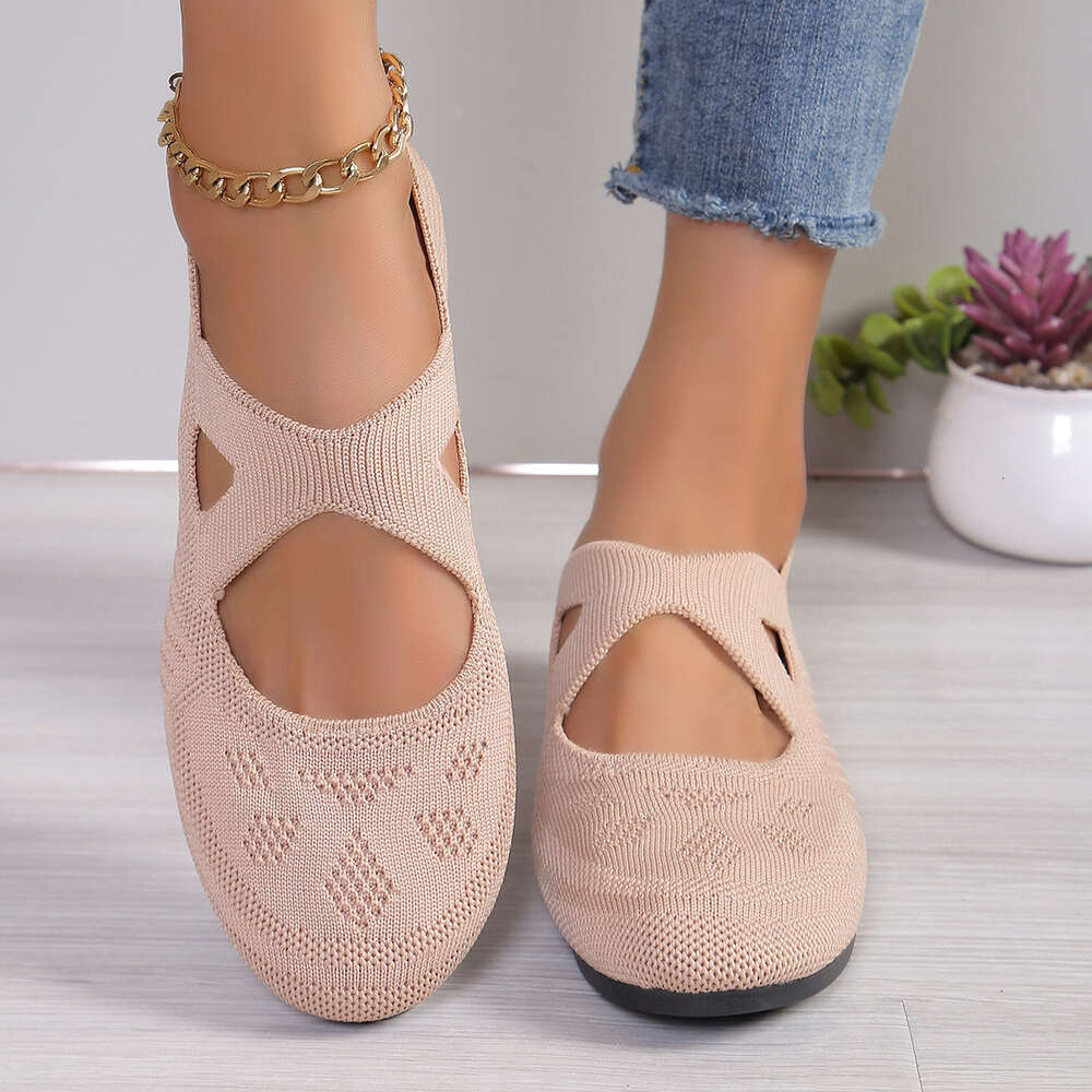 2024 Summer New Single Trendy Round Head Casual Large Women's Shoes