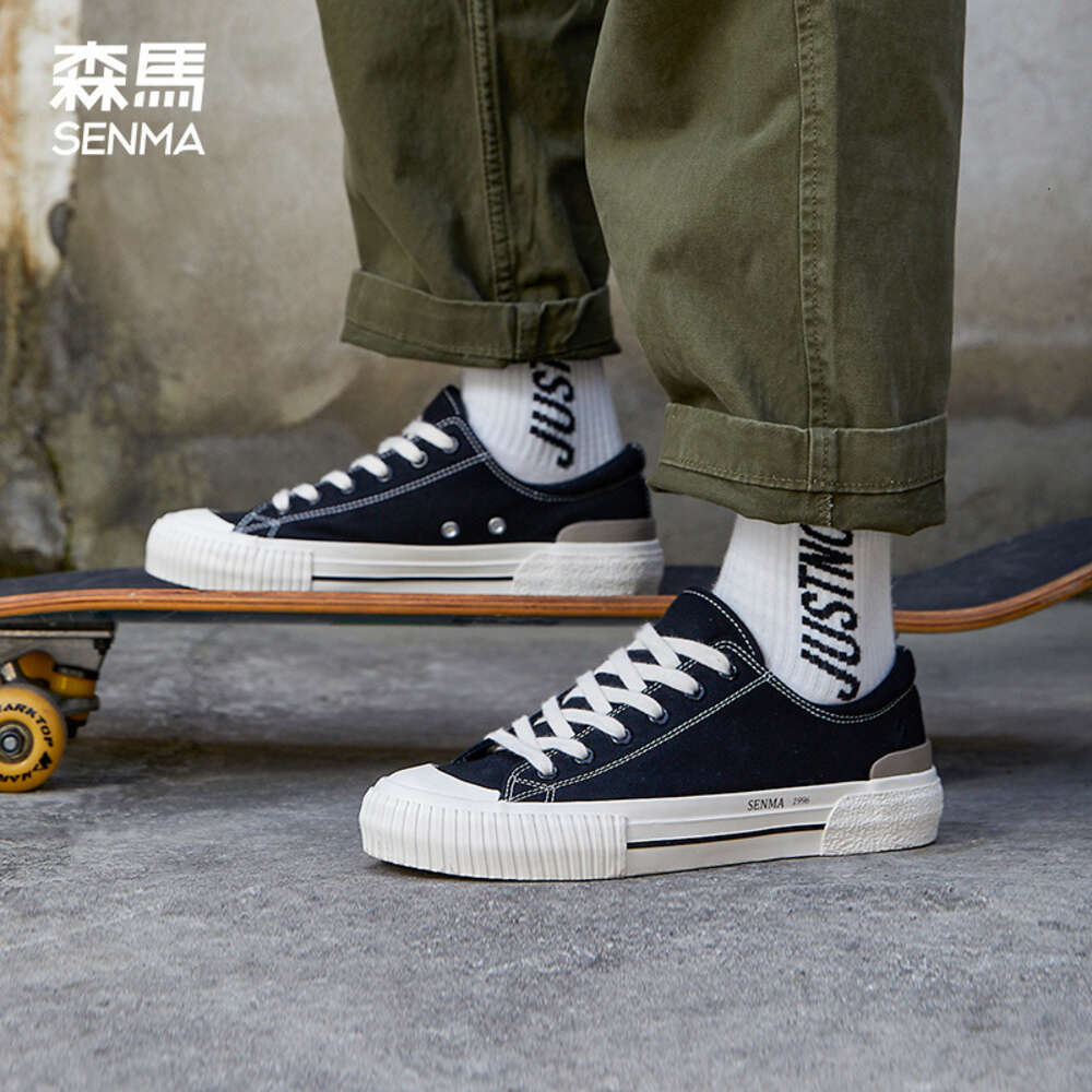 Ddmysports Senma Black Canvas For Men S Summer Breathable Trend Versatile New Low Top Board Casual Cloth Shoes OUTDOOR