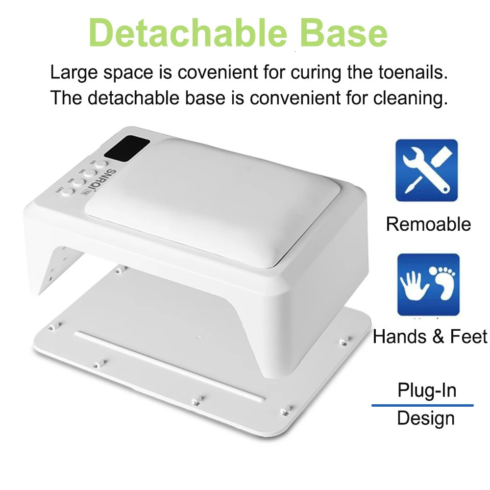 Professional Nail Lamp With Hand Pillow 72W Nail Dryer Lamp for Manicure 60 LEDs Automatic Sensing UV LED Nail Lamp for Nail Art 240620