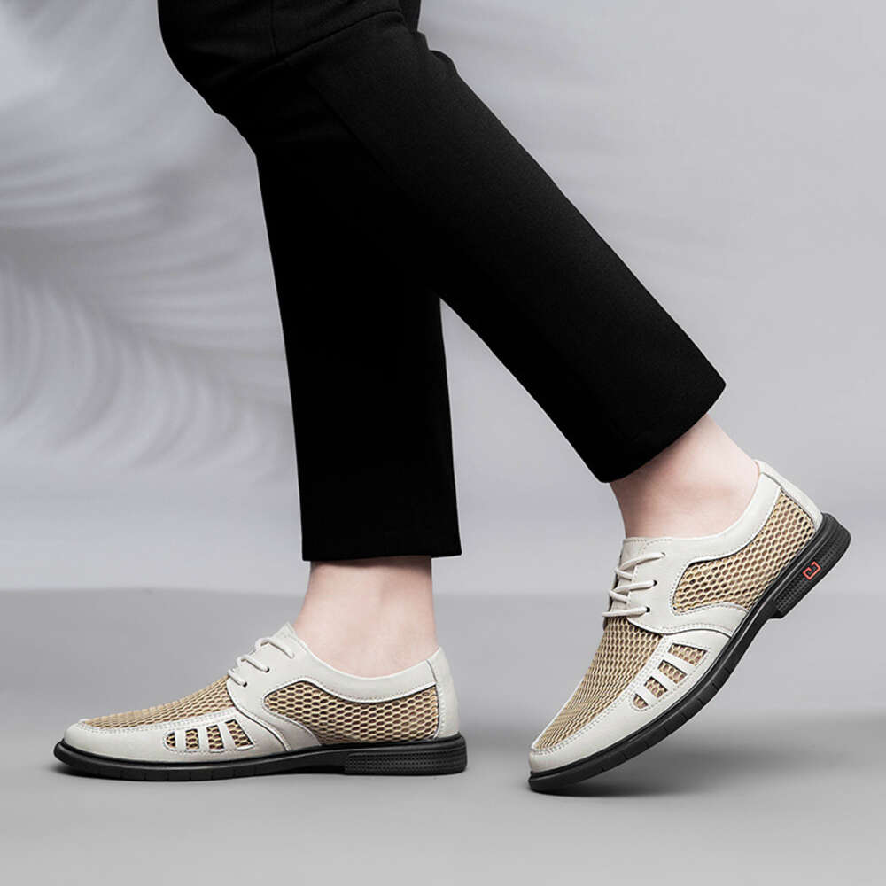 S Summer Men Hollowed Out Shoes Trendy New Products Fashionable And Casual Flying Woven Breathable Small Leather Ddmysaturn