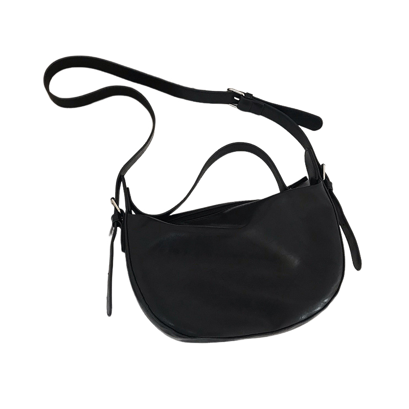 High quality niche design internet celebrity small bag textured crossbody daily student spring/summer new ins dark color casual soft bag for women