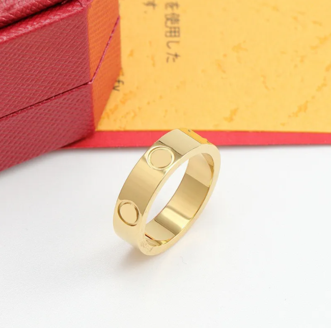 2024 designer rings 3mm 4mm 5mm 6mm titanium steel silver love ring men and women rose gold jewelry for lovers couple rings gift With drill wite box a3258
