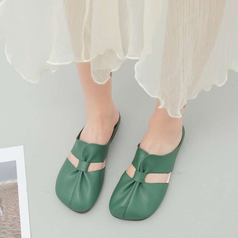 Size New Large For Women S Outwear Soft Sole Headed Half With Hollow Folded Slippers Ddmysaturn