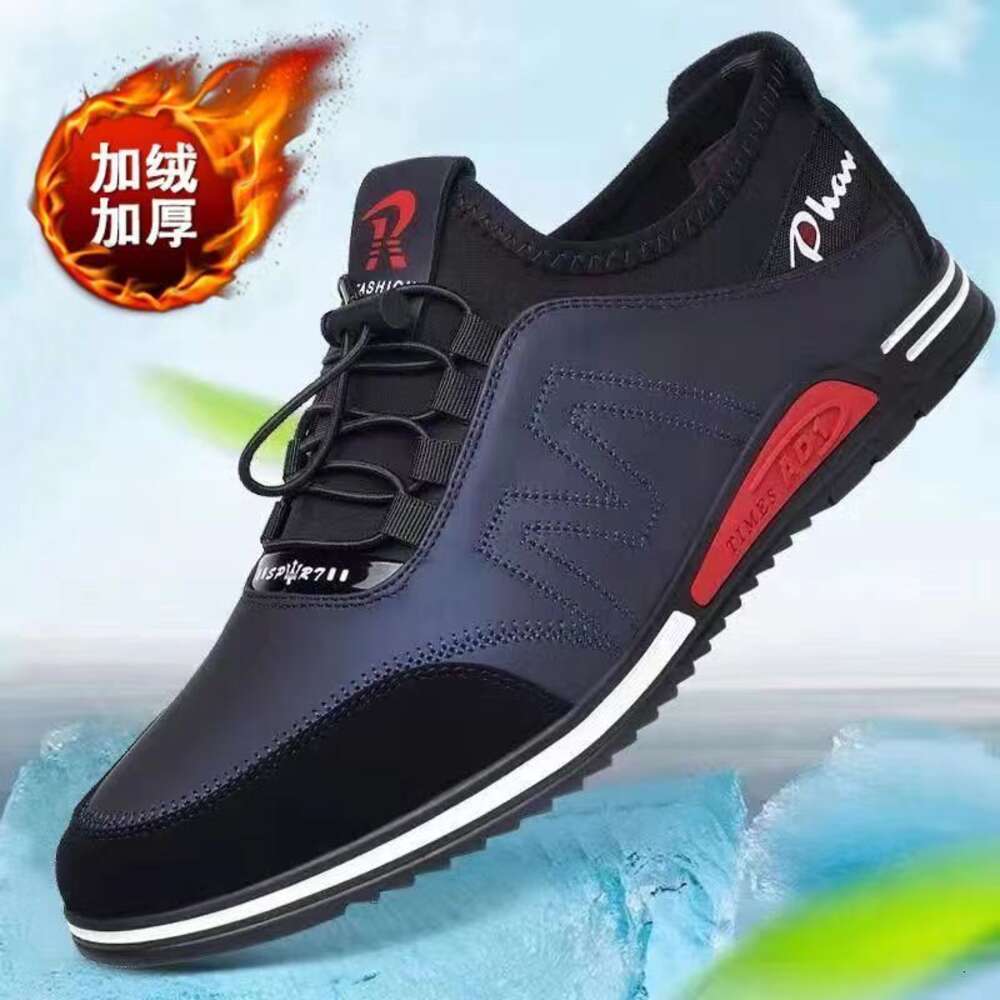 Ddmysports Trendy Casual Korean Edition Lightweight Simple And Fashionable Soft Sole Anti Slip Men S Leather Shoes OUTDOOR