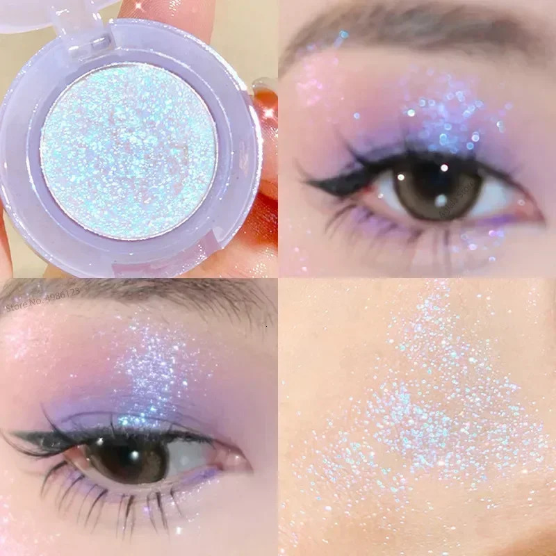 Monochrome Glitter Eyeshadow Pearlescent Highlighter Powder Makeup Diamond Eye Shadow Palette Bright Shiny Eye Makeup Cosmetics 240620