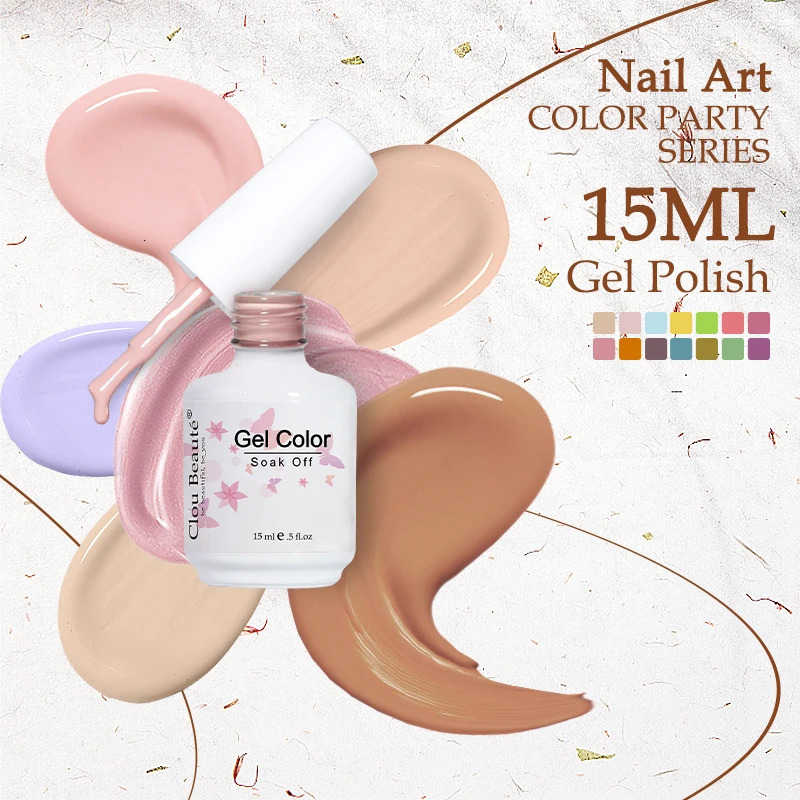 Clou Beaute No Wipe Top Coat Base Coat UV Gel Nail Art Tips Manicure Gel Nail Polish Color Gel Polish 240620