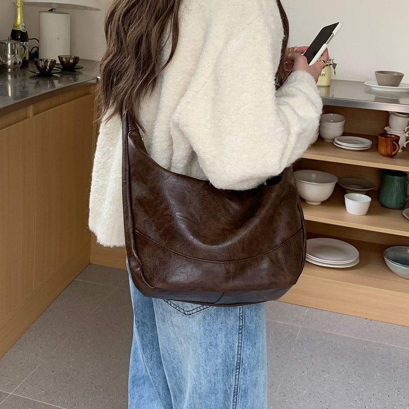 High end large capacity dumpling bag for women's new summer single shoulder crossbody bag pink tote bag for student commuting during class