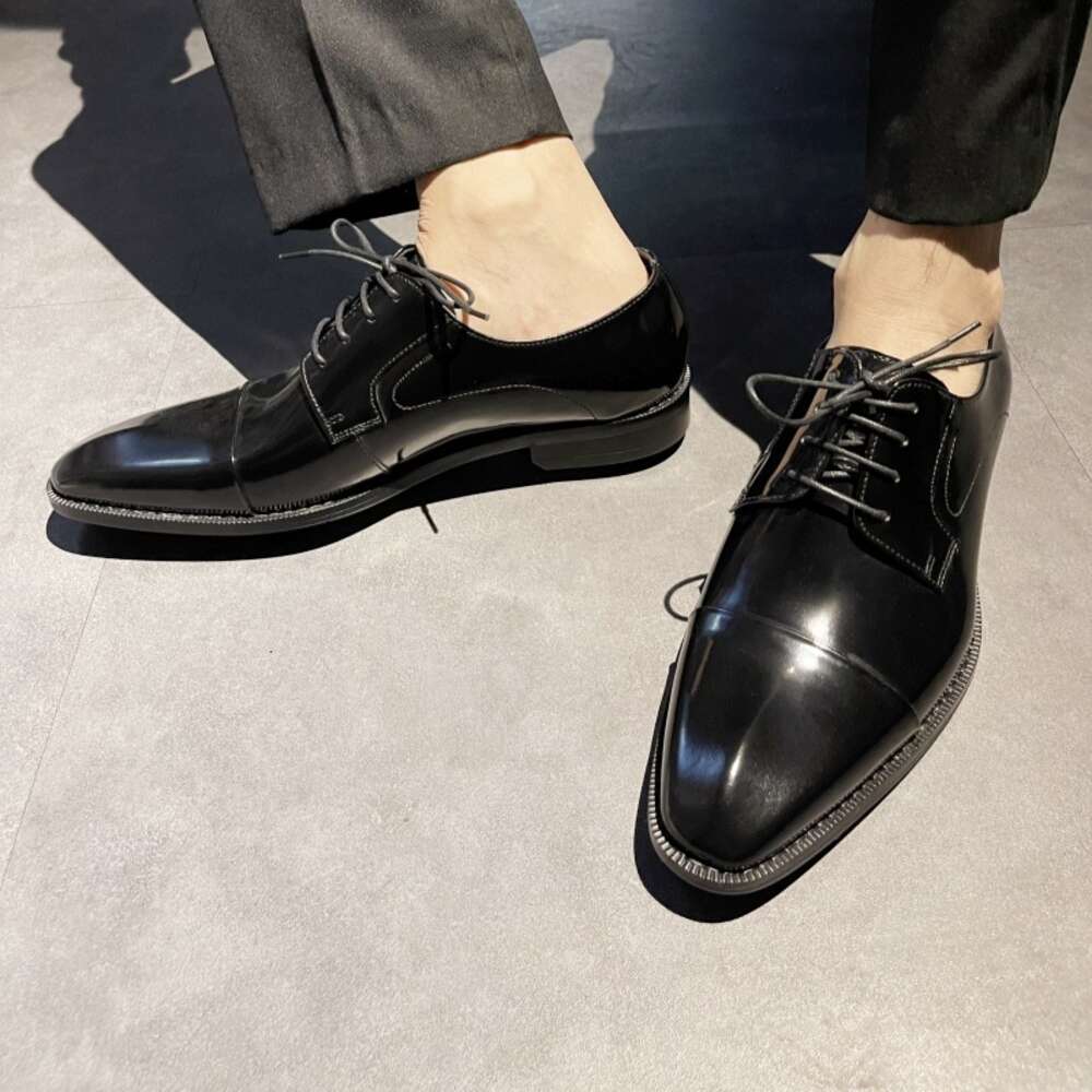 Business New Handmade Men S Casual Formal Genuine Leather Small Square Head British Gentleman Wedding Shoes Ddmysaturn