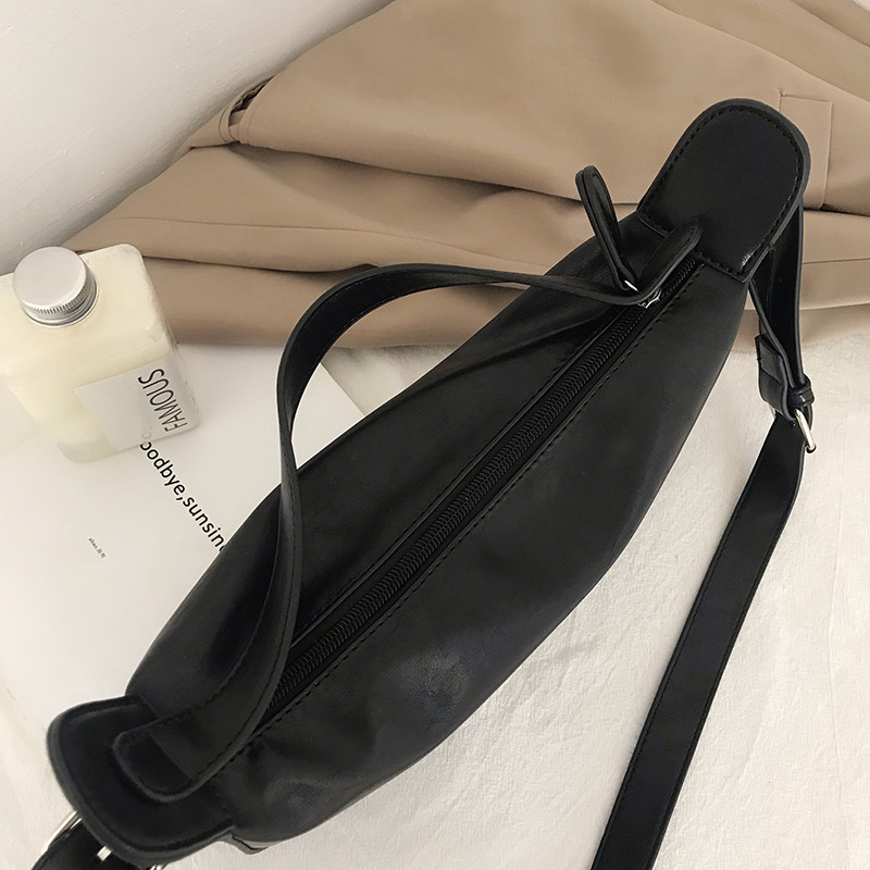 High quality niche design internet celebrity small bag textured crossbody daily student spring/summer new ins dark color casual soft bag for women