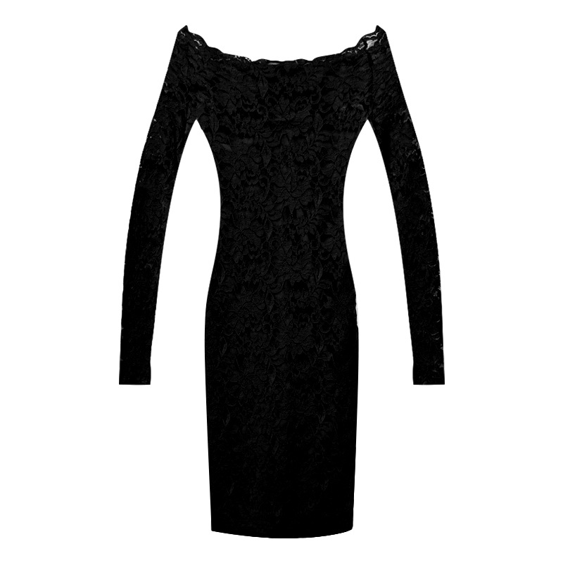 Large Lace Pure Desire Dress for Womenve Sexy One Shoulder Waist Tight Wrapped Hip Short Skirt