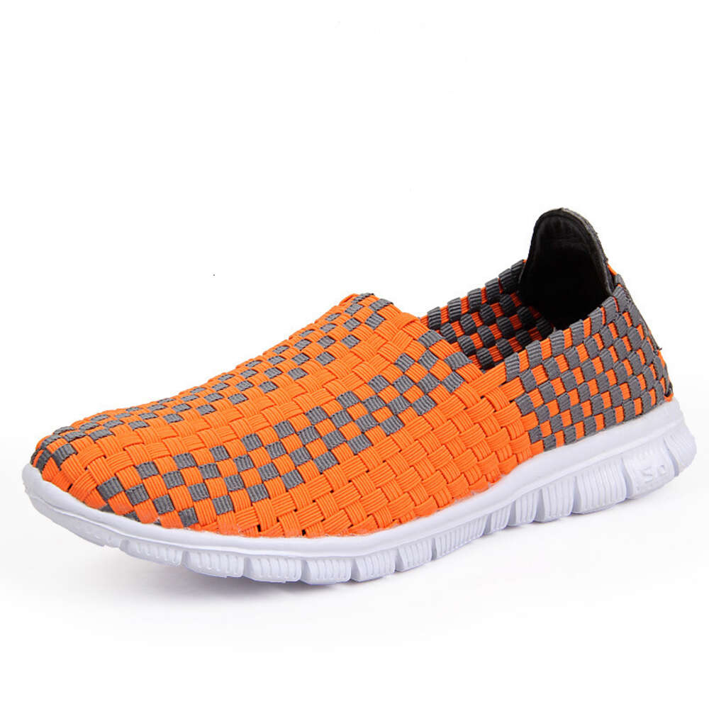 Ddmysports Spring And Autumn Couple Women S Korean Edition Trendy Soft Sole Andmade Woven Men Breathable Lazy Casual Shoes OUTDOOR